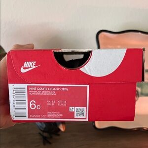 Nike Court Legacy TDV - White, Black, and Desert Ochre